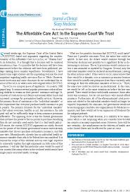 More people have health insurance than had health insurance before the aca. The Affordable Care Act In The Supreme Court We Trust Journal Of Clinical Sleep Medicine