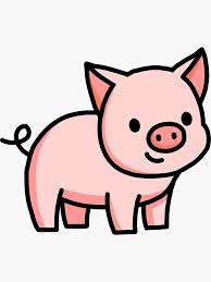 Pig Sticker By Littlemandyart In 2020 Pig Sketch Pig Cartoon Pig Art