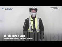 Turtle Airbag Vest Hi Viz Helite Retro Reflective Motorcycle Riders Protection