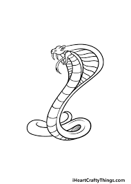 Cobra Drawing - How To Draw A Cobra Step By Step