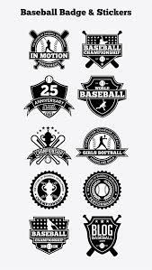 baseball badge stickers vol1 badge logo bundle freelance graphic design