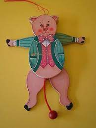 Pig Puppet Wood Joints Toy Jack Paper Dolls