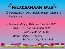 Taman daya is a suburb in johor bahru, johor, malaysia. Page 4 Pelaksanaan Program Minggu Ukhwah Sekolah Mus Sekolah Agama Kerajaan Johor