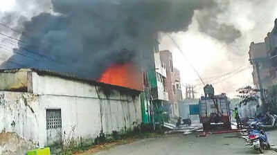 Fire At Paint Factory In Puzhal, Workers Escape Unhurt | Chennai News - Times of India