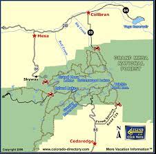 The grand mesa national forest is a u.s. Grand Mesa Jeeping Atv Trails Map Colorado Vacation Directory