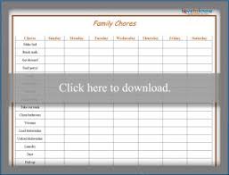 Free Chore Chart Downloads Lovetoknow