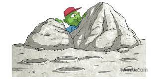 Alien Hiding Behind A Moon Rock Cutout Extra Terrestrial King Of Space Ks2 Download the png images ai file right now! alien hiding behind a moon rock cutout