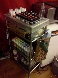 This Is My Grundtal Cart From Ikea Full Of My Art Supplies Those Are Distress Stains On T Craft Room Office Pretty Office Supplies Office Supply Organization
