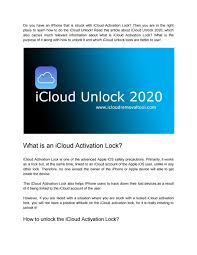 Do free icloud activation lock removal tools really work? Icloud Unlock 2020 By Icloud Unlock Issuu