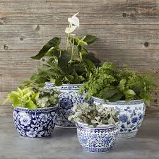 With varied designs and sizes, find your perfect piece. Blue White Ceramic Small Planter Williams Sonoma