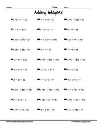 This is the perfect means to provide your trainees an interactive lesson. This Is A Free 30 Question Adding Integers Worksheet With Answer Key The Integers Range From 50 Integers Worksheet Adding Integers Worksheet Adding Integers