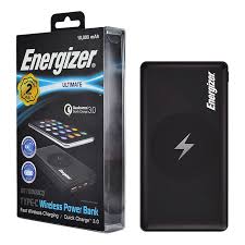 An lcd indicator provides information on. Energizer Power Bank 10000mah Qi Wireless Charge Black Qe10000cq Iqon
