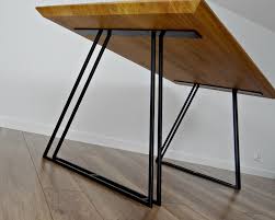 Metal Dining Table Legs Ensemble De 2 Table En Acier Jambes Mercure Base De Table Cadre En Metal Trapezoide Pour La Table Moderne Du Milieu Du Siecle Table En Acier Bases