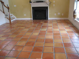 Saltillo Tile With White Baseboards Tile Floor Flooring Spanish Floor Tile