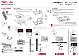 Toshiba air conditioning is operated by our distribution partner. Toshiba 43l420u Quick Setup Manual Pdf Download Manualslib
