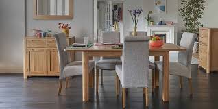 The hamptons collection 82 gray solid oak wood extendable dining table with plastic floor protectors. Dining Table And 6 Chairs Small Table Chairs Oak Furnitureland