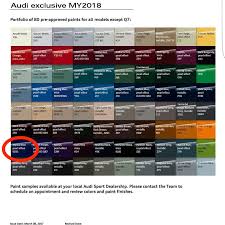 Audi Exclusive Special Paint Colors 2019