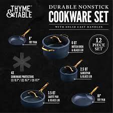 Thyme Table Kitchen Item Walmart Com Cookware Set Ceramic Cookware Set Pots And Pans Sets