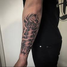Black and white barber pole tattoo. Barber Pole For Aronmather Stone Heart Tattoo Studio Facebook