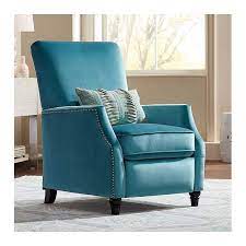 katy turquoise velvet push back recliner chair 9x293 lamps plus oversized chair living room white dining chairs living room chairs