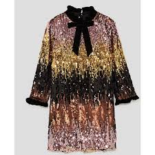 Ombre Sequinned Dress Evening Dresses Woman Zara United States 50 Liked On Polyvore Featu Sequin Cocktail Dress Pretty Outfits Women S Evening Dresses