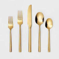 Now that you know the basics of silverware placement, explore different types of table settings below. 5pc Stainless Steel Izon Mirror Flatware Set Gold Project 62 Target