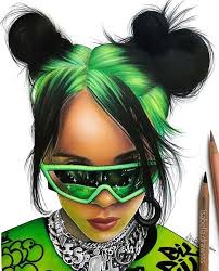 Billie Eilish Art Celebrity Drawings Billie Eilish Billie