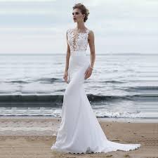 Sodigne Beach Wedding Dresses Boho Mermaid Wedding Gown Scoop Appliques Lace Princess Bride Dr Lace Applique Wedding Dress Princess Bride Dress Wedding Dresses