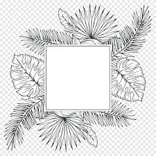 Rose plant clipart, transparent png clipart images free download. White And Black Leaf Frame Illustration Tropics Plant Sketch Tropical Plants Leaf Rectangle Png Pngegg