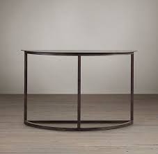 Mercer Demilune Console Table Konsolnye Stoliki Metallicheskie Stoly Interer
