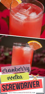 Cranberry Vodka Screwdriver Drink Recipe Cranberry Vodka Vodka Drinks Low Calorie Cranberry Juice And Vodka