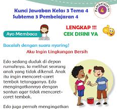 Lengkap Kunci Jawaban Kelas 3 Tema 4 Subtema 3 Pembelajaran 4 Kunci Jawaban Tematik Lengkap Terbaru Simplenews