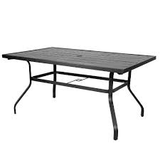 A gorgeous metal table has a place in any home, whether you choose to use it inside or out. 28 Rectangle Patio Dining Table With Umbrella Hole Nuu Garden Target