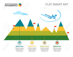 Mountain Peaks Chart With Four Options