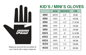 Size Chart Pow Gloves