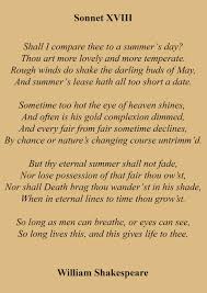 Shakespeare Sonnet Xviii Most Beautiful Ever Written In The English Language And Perhaps Even In Any Language Sonnets Shakespeare Sonnets The Darling Buds