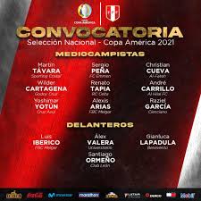 Por perú, fue considerada la imagen de. Convocados De Peru Para La Copa America 2021 Lista De 26 Jugadores Llamados A La Seleccion Peruana Por Ricardo Gareca