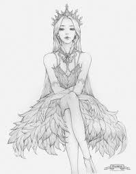 Topcoloringpages.net is the ultimate place for every coloring fan with more than 3000 great quality, printable, and completely free coloring pages for children and their parents. Swan Coloring Page Coloring Pdf For Adults Grayscale Coloring A4 A5 Beautiful Women Coloring Grayscale Coloring Grayscale Coloring Pages