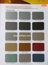 Color Chart Metallic Colors Guangdong Bolliya Metal