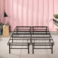 Some of these designs, like the zinus tom metal platform bed frame, are meant to be used without a box spring. Zinus Shawn 14 In Full Smartbase Mattress Foundation With Easy Assembly Hd Sbbk 14f Fr The Home Depot