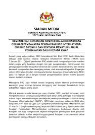 Komitmen pemerintah bangun infrastruktur tetap dijalankan. Ministry Of Finance Twitterren Siaran Media Terkini Yb Menteri Kewangan Guanenglim Berkenaan Obligasi Pembayaran Pinjaman Src International Sdn Bhd Src Kepada Kumpulan Wang Persaraan Diperbadankan Kwap Https T Co Ttc9swvmnq