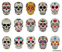 Logo created for a taqueria place that wanted an octopus in the dia de los muertos (day of the dead) style. Set Of Sugar Skulls Illustrations Dead Day Dia De Los Muertos In 2021 Sugar Skull Tattoos Sugar Skull Artwork Sugar Skull Design