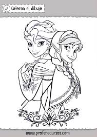 Ana Y Elsa Para Colorear