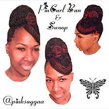 Pin Curl Bun Braids Black Hair Updo Hairstyles Braided Hairdo Curly Crochet Hair Styles