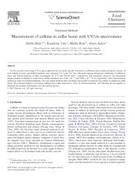 The first sip is the best; Pdf Measurement Of Caffeine In Coffee Beans With Uv Vis Spectrometer