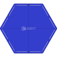Height of the hex flat side to flat side is 2x(sqrt(3/4)) or about 1.732x. Hexagon 4 Inch Acrylic Template Keyhole With 1 4 Inch Seam Allowance Maree St Clair Quilts