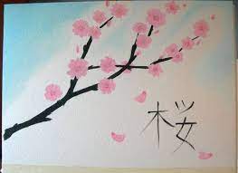 Tanaman bunga merupakan salah satu makhluk hidup. Sketsa Bunga Sakura Pohon Bunga Sakura Disana Lukisan Bunga Bunga Sakura Lukisan Mudah