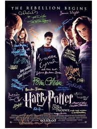 The fifth installment in the harry potter franchise in which harry must battle the forces of evil as well as a bureacrat at hogwarts. Official Harry Potter And The Order Of The Phoenix Signed Poster By The Cast In 2021