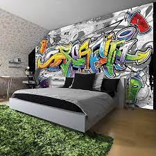 Prilikom lepljenja tapete, obratiti pažnju na deklaraciju i uputstvo proizvođača gde se. Poster Tapeten Fototapete Wandbild Tapeten Stil Bunte Graffiti Strasse 2295 P4 Graffiti Bedroom Boys Bedroom Wallpaper Graffiti Room