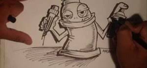 How To Draw A Spraycan Holding Another Spraycan With Wizard Graffiti Urban Art Wonderhowto